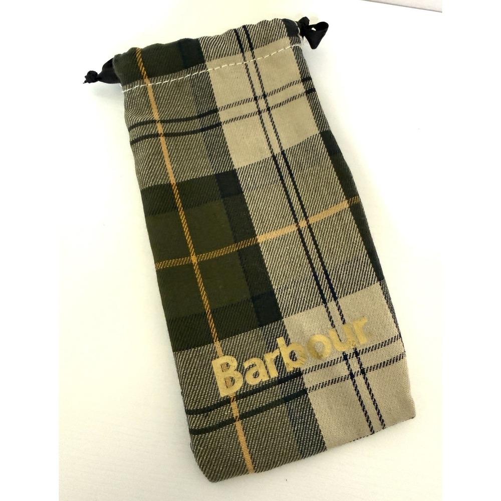 Barbour Ribbon Drawstring Sunglasses Fabric Case Plaid Glasses Pouch